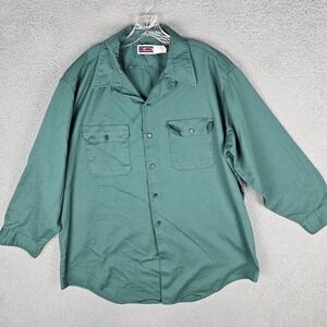 Big Mac Work Shirt Mens 2XL Chest Pockets Oversized Long Sleeve Button-Up USA